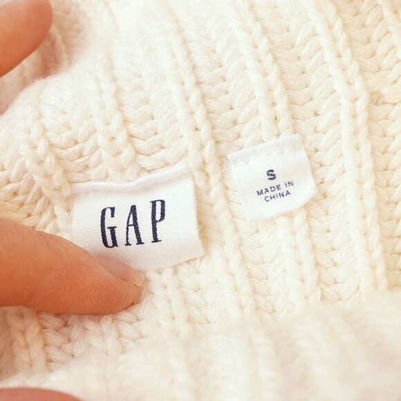 Gap Chunky Knit Mock Neck Sweater 100% Cotton - Picture 6 of 6